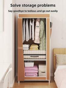 Closet Organizer With Multiple Shelves Large Capacity Storage Cabinet Spacious Hanging Space Sturdy Frame Easy Assembly Space Saving Solution For Bedroom Home Use