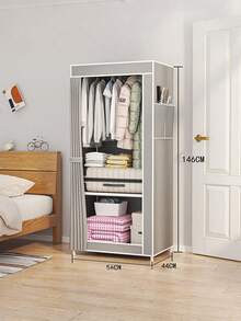 Closet Organizer With Multiple Shelves Large Capacity Storage Cabinet Spacious Hanging Space Sturdy Frame Easy Assembly Space Saving Solution For Bedroom Home Use