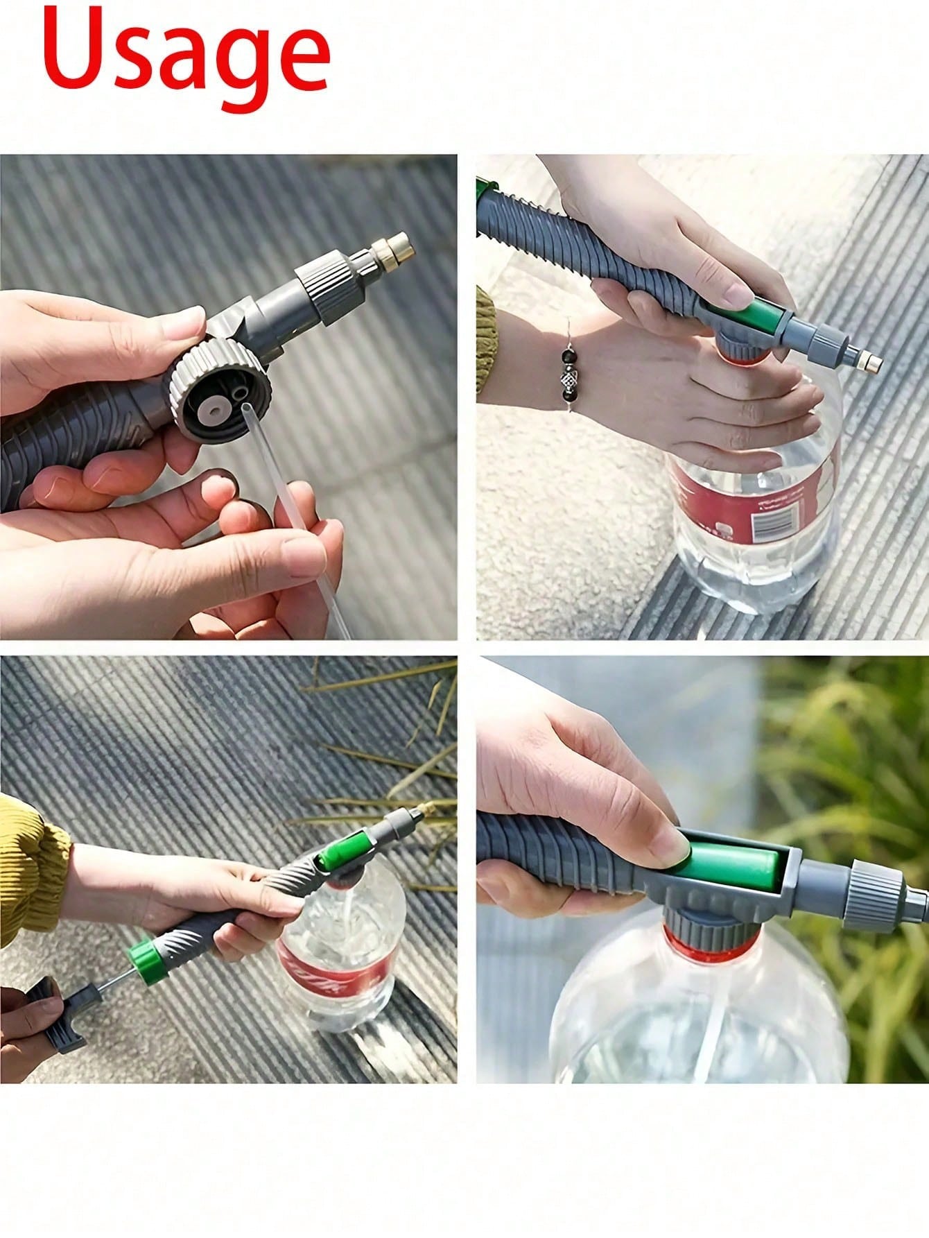 مرشة يدوية ضغط عالي قابلة للتعديل – رأس رذاذ لزجاج...