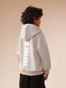 SUMWON Jungen Pullover Hoodie mit Fronttasche - Lässiger, bequemer Sweatshirt für Kinder Alltagskleidung Urlaub - Hellgrau - Übersicht 1