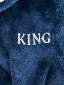 Cozy Pixies Baby Boy Cartoon Elephant Pattern Flannel Robe Robe Boys Robe Kids Robe Baby Boy Bathrobe Royal Blue Clothes For Baby Boys - Navy Blue - View 4