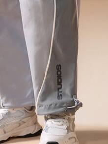 SUMWON Boys Zip Up Track Set Lightweight Training Jacket And Pants Elastic Cuffs Athletic Windbreaker Outfit - Grey - View 7