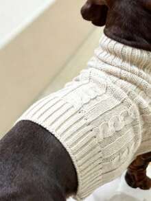 PETSIN 秋冬季宠物狗复古针织毛衣，适合中小型犬、泰迪、博美犬、比熊犬、英国风格