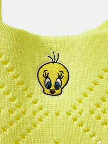 LOONEY TUNES X SHEIN Túi xách nữ quai trên - Màu vàng - Xem 3