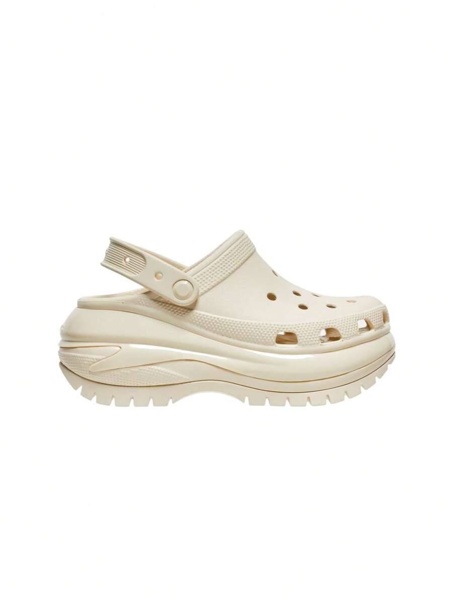 Crocs Classic Mega Crush Unisex Clogs Bone CR207988 - Beige - View 1