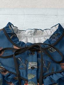 Linhara Cămașă elegantă de vară, mărime mare, cu imprimeu floral - Multicolor - Vizualizare 5