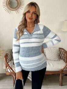 Áo len cardigan tay raglan thường ngày cho bà bầu - Nhiều màu - Xem 8