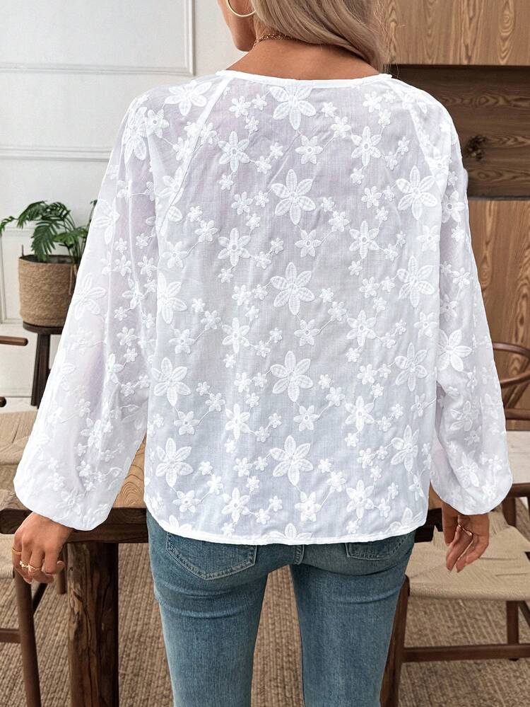 Women's Silhouette Print Button-Down Shirt, Autumn Legant Women's Blouses