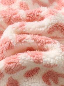 Cozy Pixies 2 件套少女豹纹保暖内衬圆领夹克和松紧腰及踝长裤套装 - 粉色 - 查看 9