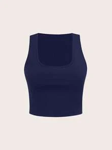 SHEIN EZwear Plus Size Black Sleeveless Jacket, Elastic Lightweight Yoga Sports 3 Pieces Set