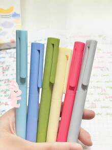 6pcs Retro Rotating Color Gel Pens For Planner And Journal Back To School - Multicolor - View 4