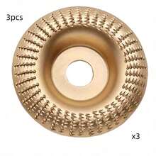 1/3pcs Wood Carving Grinding Wheel Set - Wood Grinding Blade Angle Grinder Polishing Blade Wood Grinding Tool Polishing Wheel Artifact Woodworking Grinding Blade Thorn Disc, Including Flat, Curved And Conical Grinding Wheels, Used For Efficie 3pcs Steel Angle Grinder Disc, Sand Grit, 16Mm Hole, Arc Flat Bevel, Metal, Wood Grinding Disc For Metal, Wood, Carbon Steel - Gold - View 21