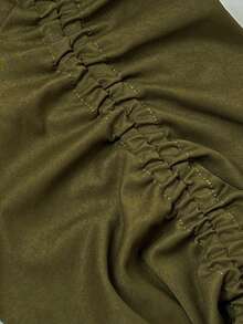 Maweii 大码女式纯色休闲抽绳连体裤 - 綠色 - 查看 7