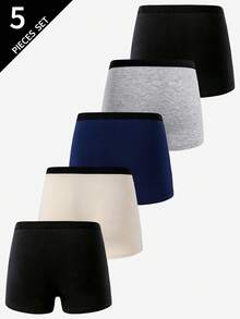 5 件装趣味电子游戏印花棉质平角内裤，适合小男孩，舒适内衣 - 彩色 - 查看 2