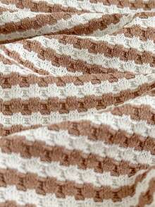 Loomiva 4件套新生女宝宝条纹针织柔软圆领长袖连体衣套装 - 彩色 - 查看 7