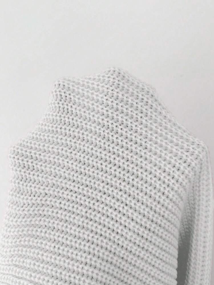 Rafferiza Women's Elegant Solid Color Ribbed Knit Cropped Cardigan, Spring - Beige - View 6