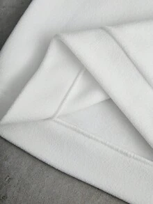 Claim Dot Men's Casual Reversible Fleece Pullover, Versatile For Street, Daily Commute And Outdoor, White, Autumn/Winter