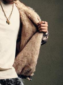 AXEPEAK 男士撞色保暖连帽休闲落肩长袖外套 - 彩色 - 查看 8