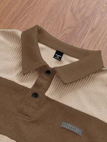 EASEVO 男士休闲拼布领套头衫 - 彩色 - 查看 3