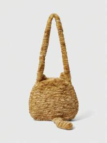 ROMWE Kawaii Bolsa transversal feminina - Castanho - Ver 2