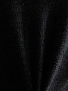 EURMUSE Women Sweater Cardigan Grey With Button Long And Special Yarn - Black - View 7