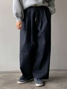 DAZY 女童梭织格子裤 - 藏蓝色 - 查看 5