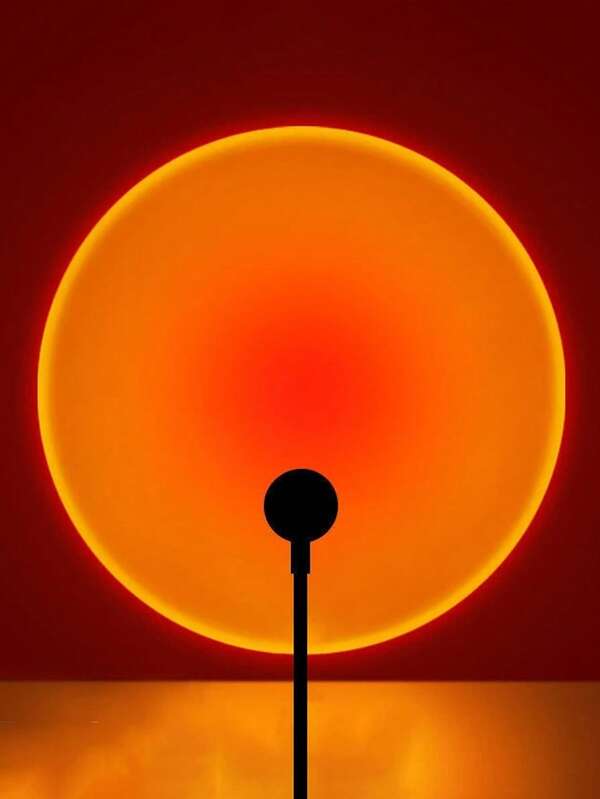 1PC Sunset Pattern Simple Pattern USB Soft Tube Sunset Projection Lamp, Small Projection Lamp For Interior Decoration, Background Photography, Portable Atmospheric Lamp For Home