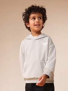 SUMWON Jungen Pullover Hoodie mit Fronttasche - Lässiger, bequemer Sweatshirt für Kinder Alltagskleidung Urlaub - Hellgrau - Übersicht 6