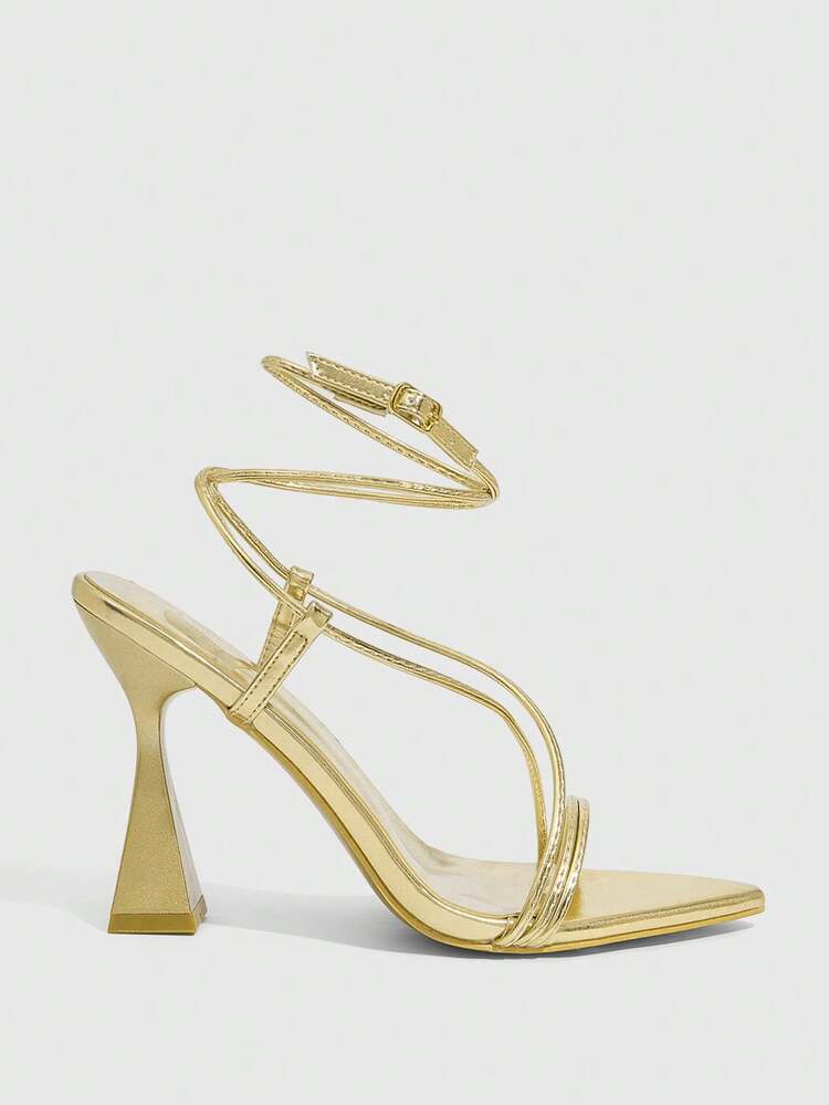 CUCCOO SZL Women's Fashionable And Elegant Heeled Sandals For Commuting Valentine's Day