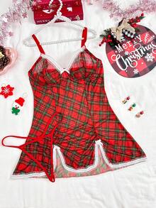 PetitDoll 2件套大码圣诞主题内衣睡袍套装 - 彩色 - 查看 6