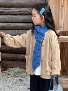 Dazy Kids Young Girls Jacket, Autumn - Khaki - View 3
