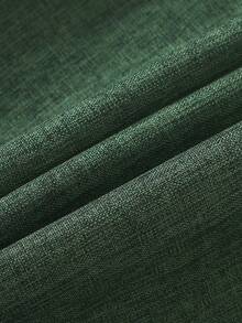 SHEIN 男童休闲日常通勤字母拼布口袋立领长袖衬衫，秋季/春季 - 綠色 - 查看 3