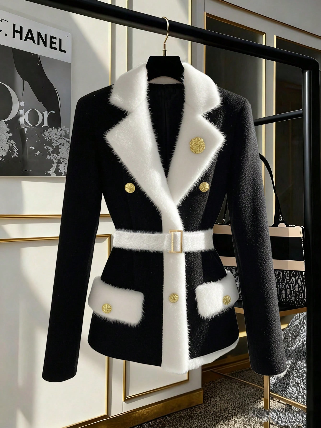 Franclia كارديجان رسمي أنيق للنساء بتصميم وشاح أني...