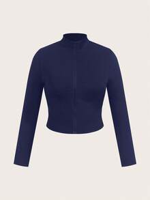 SHEIN EZwear Plus Size Black Sleeveless Jacket, Elastic Lightweight Yoga Sports 3 Pieces Set