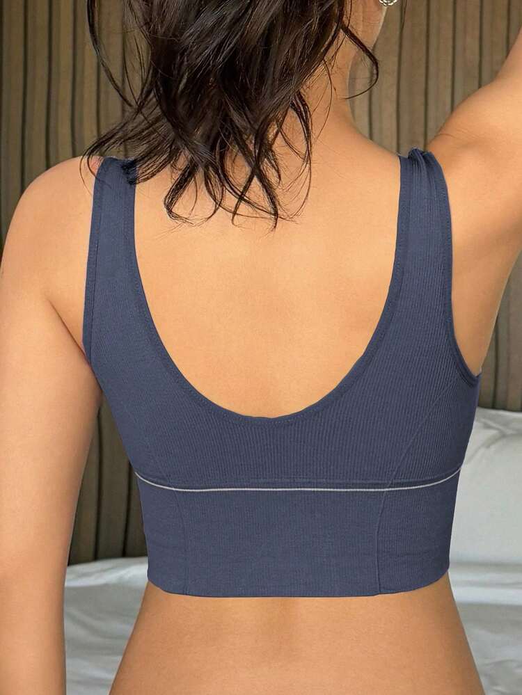Elegant Seamless Solid Color Sports Bra For Women Lingerie For Women