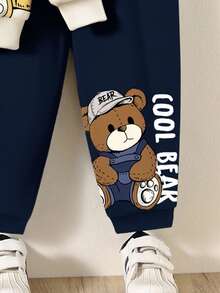 Baby Boy Casual Loose Fit Knit Soft Crew Neck Pullover Outfit, Suitable For Autumn/Winter - Multicolor - View 5