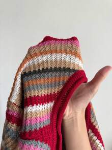 Sunspun Áo len chui đầu dệt kim nhiều màu cỡ lớn, Thu/Đông - Nhiều màu - Xem 6