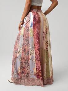 SHEIN ICON Váy ren vá họa tiết cổ điển cỡ lớn cho nữ viền chữ A - Nhiều màu - Xem 4