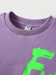 JNSQ Ensemble de 2 pièces pour préadolescentes, Sweat-shirt-shirt à manches longues doublé de thermique avec imprimé de lettres amusantes et pantalon de jogging ample, convient pour le port quotidien en automne/hiver, les activités extérieures, les vacances, le streetwear, les fêtes et les occasions décontractées