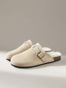 Solecia Women's Casual Versatile Commuting Daily Warm Flats For Christmas - Apricot - View 2