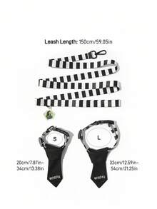 Beetlejuice X SHEIN 1 Set Cartoon Character Pet Collar & Leash Set, Multiple Sizes, Suitable For Cats, Dogs, Goth, Cosplay - Multicolor - View 7