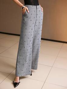 MOTF PREMIUM 秋冬压褶西装裤 - 灰色 - 查看 4