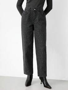 Maija Modische Pendler-Jeans mit Leopard Muster für Damen - Schwarz - Übersicht 6