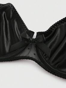 ROMWE Plus Size Gothic Ruffled Babydoll Sexy Lingerie Set - Black - View 3