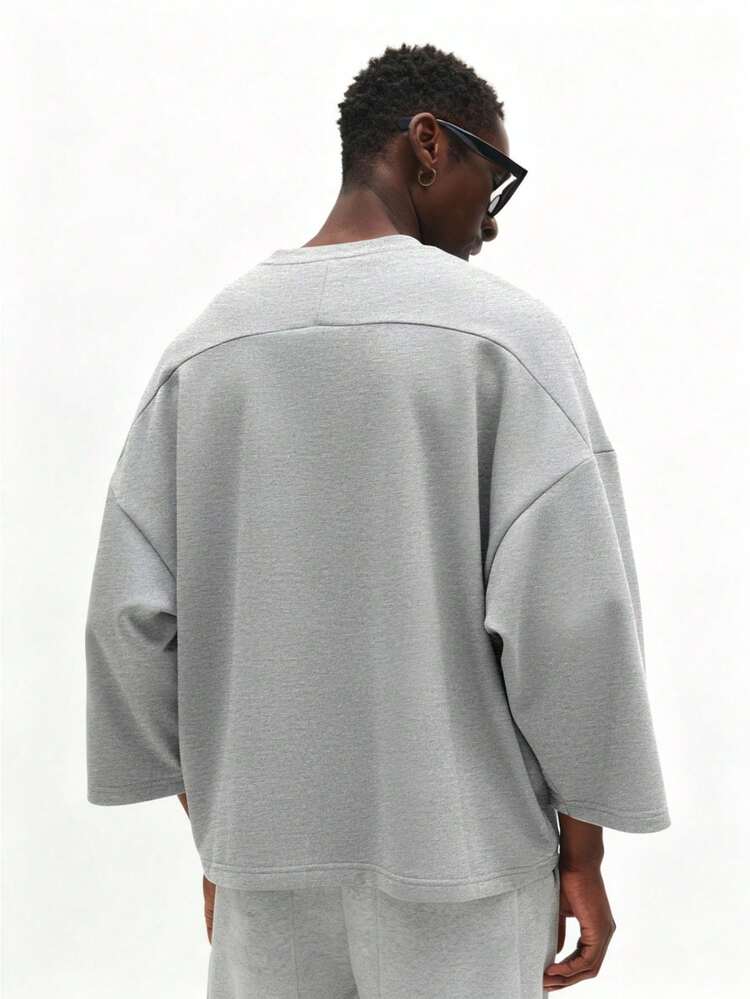 Oversized Crew Neck Sweatshirt With Long Sleeves