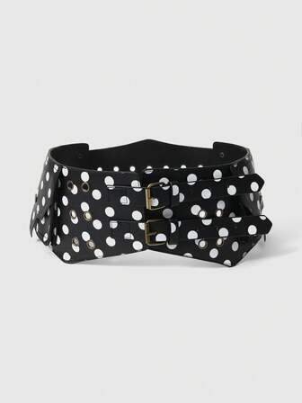 Grunge Punk Y2K Punk Style Black Metal Rivet Eye Multi-Pocket Adjustable Metal Buckle Fanny Pack For Women