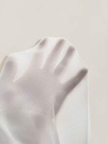 SHEIN ICON 加大码 V 领褶饰 A 字形喇叭袖连衣裙，波西米亚风、嬉皮风、Y2K 风格，适合夏季、游牧风、暑假、音乐节、毕业典礼和返校服装 - 白色 - 查看 9