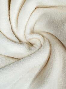 SHEIN 秋冬保暖休闲拉链半开哺乳上衣 - 白色 - 查看 5