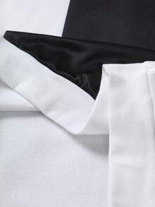 Aesthetic Post 美学帖——男士插肩袖撞色休闲套头连帽衫，纽约男士连帽衫，黑白男士连帽衫，撞色男士连帽衫 - 彩色 - 查看 7