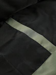 Manfinity CasualCool 男士绗缝拉链连帽加厚外套，冬季保暖 - 軍綠色 - 查看 6